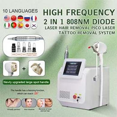 Multifunctional 2-in-1 Pico Laser Tattoo Removal and Diode Laser Hair Removal  Machine