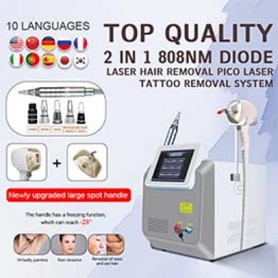 Multifunctional 2-in-1 Pico Laser Tattoo Removal and Diode Laser Hair Removal  Machine