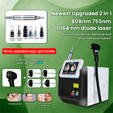 Multifunctional 2-in-1 Pico Laser Tattoo Removal and Diode Laser Hair Removal  Machine