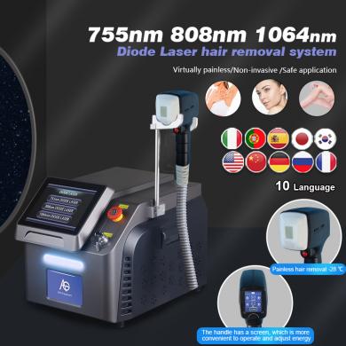 Hot selling portable high-power ice titanium diode hair removal 808 diode skin rejuvenation hair removal salon equipment