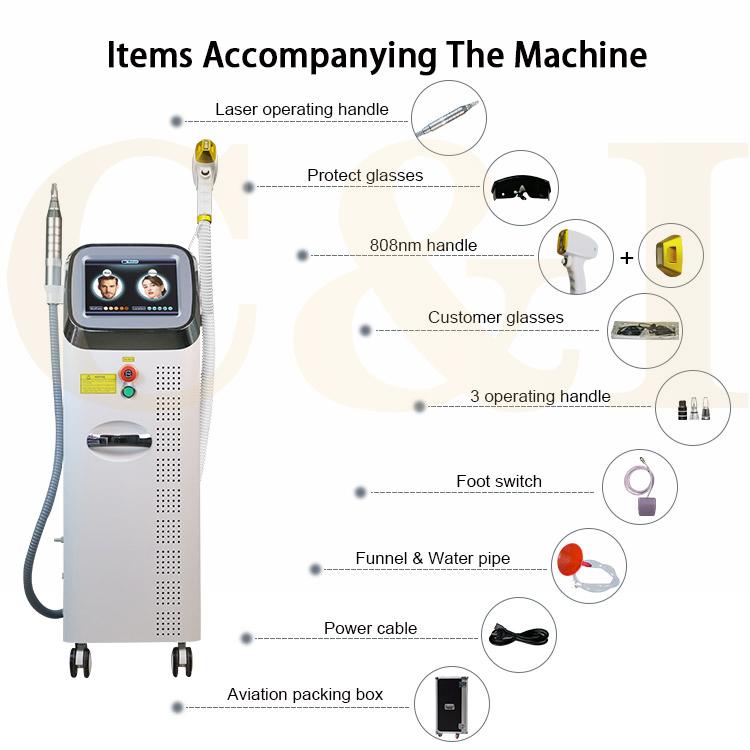 Portable Multifunction 2 in 1 IPL ND Yag PICO Laser Tattoo Removal Machine Diode Laser Hair Removal Beauty Machine